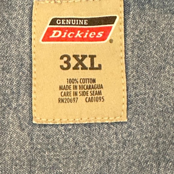 Dickies Men Long Sleeve Jean Work Shirt 3XL C13 - Picture 5 of 5